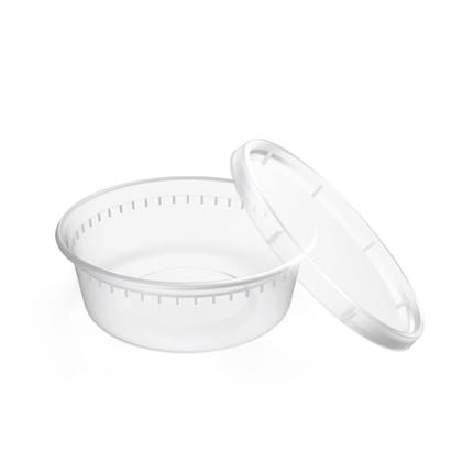 Imagem de Recipientes de plástico para armazenamento de alimentos Deli EDI 8 onças, 50 conjuntos com tampas