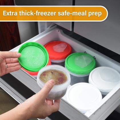 Imagem de Recipientes para freezer EONJOE 240 ml com tampas, pacote com 6 unidades, PP5 sem BPA