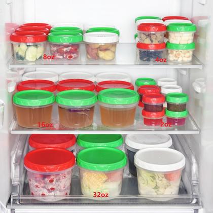 Imagem de Recipientes para freezer EONJOE 240 ml com tampas, pacote com 6 unidades, PP5 sem BPA