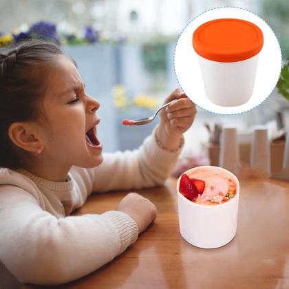 Imagem de Recipientes para sorvete caseiro Recipientes de sorvete reutilizáveis com tampas - Recipientes de armazenamento de sorvete para freezer 1l