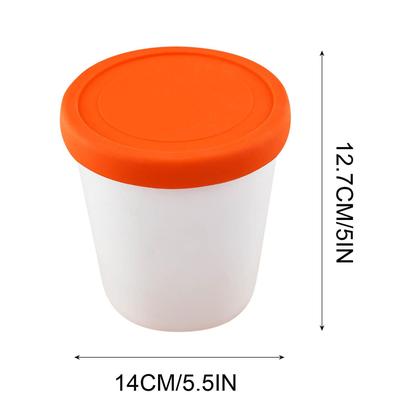 Imagem de Recipientes para sorvete caseiro Recipientes de sorvete reutilizáveis com tampas - Recipientes de armazenamento de sorvete para freezer 1l