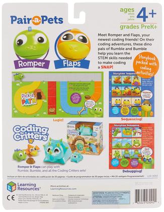 Imagem de Recursos de aprendizagem de Coding Critters Pair-A-Pets Dinos Romper & Flaps