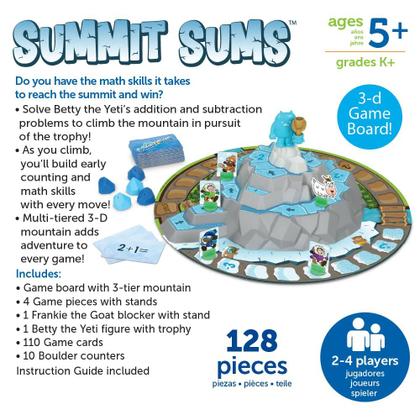 Imagem de Recursos de aprendizagem de jogos de tabuleiro Summit Sums 3D Math 5+ Years