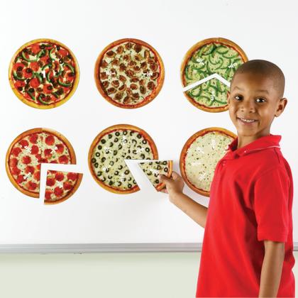 Imagem de Recursos de Aprendizagem sobre Frações - Pizza Magnética (24 Peças) - 6+ Anos