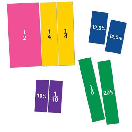 Imagem de Recursos de aprendizagem sobre quadrados de fração magnética 51 peças 6+