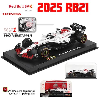 Red Bull Racing RB21 F1 2025 Bburago 1:43 Modelo Em Liga Fundida