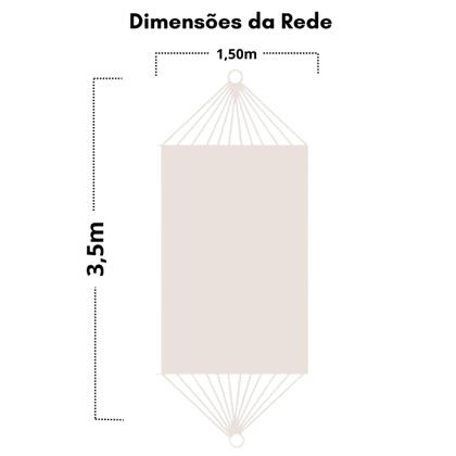 Imagem de Rede de Descanso Dormir Casal Bege Costura Reforçada
