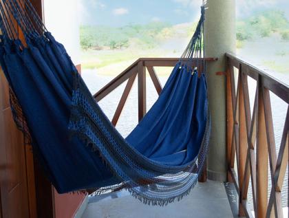 Imagem de Rede de Dormir Descanso Jeans Básica Azul