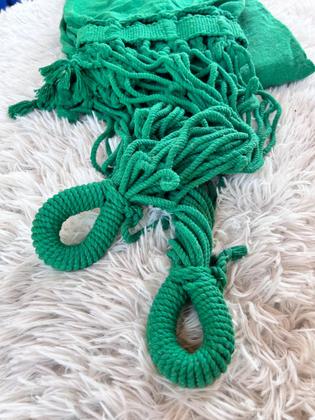 Imagem de Rede De Dormir Para Casal Balanço Reforçada Verde Bandeira