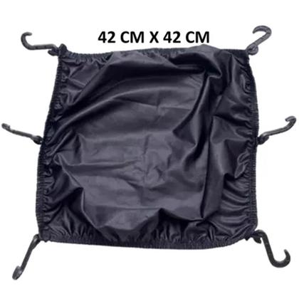 Imagem de Rede Elástica Aranha Fechada Para Capacete Moto 42x42 Preta