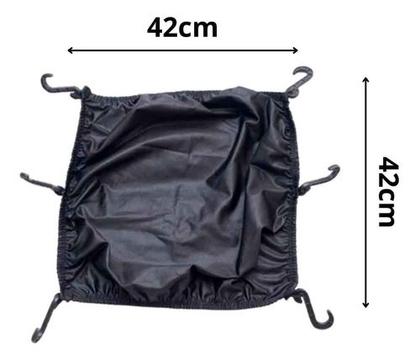 Imagem de Rede Elástica Aranha Fechada Para Capacete Moto 42x42 Preta