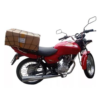 Imagem de Rede Elástica Moto Bagageiro Aranha Redinha Carga 45x45 Gancho A Gancho