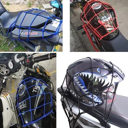 Imagem de Rede Elástica Moto Bagageiro Baú Redinha 40X40 Varias Cores