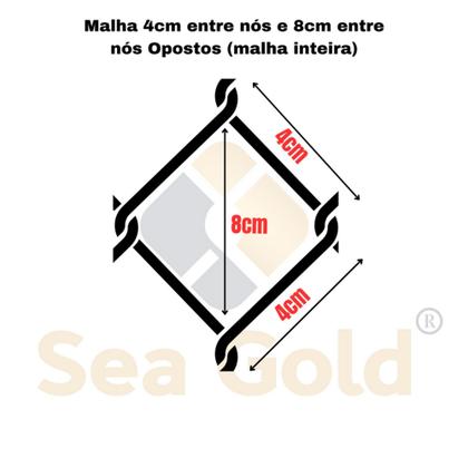 Imagem de Rede Feiticeira Malha 15 Fio 050 E Malha 4 Fio 030 30 Metros - Sea Gold Redes