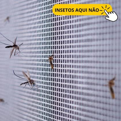 Imagem de Rede Mosquiteiro  Janela Fácil Instalação tiras autocolantes  - 0,90X0,60