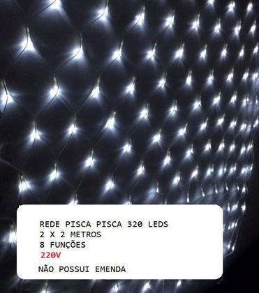 Imagem de Rede Pisca Pisca 320 Leds Sacada Janela Natal 2x2 metros 220v