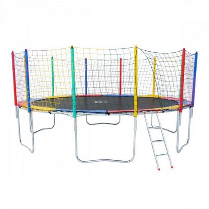 Imagem de Rede / Tela Colorida Para Pula Pula 3.05 X 2.00 metros Acessório Reposição Cama Elástica Redonda - Oitavada
