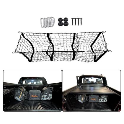 Imagem de Rede Tela Elástica Interna Caçamba Caminhonete Pick Up Forte