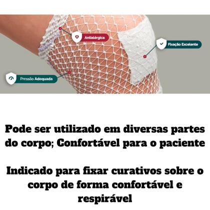 Imagem de Rede Tubular Elastico Cabeça Coxa Pé Proteção Curativo - 01 Metro