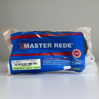 Imagem de Rede Vôlei Sintética p Quadra Reforçada 2 Faixas Master Rede