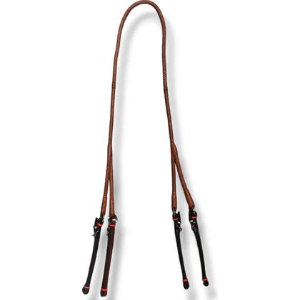 Imagem de redea conjugada couro de bode vaquejada trançada