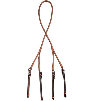 Imagem de redea conjugada couro de bode vaquejada trançada