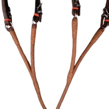 Imagem de redea conjugada couro de bode vaquejada trançada