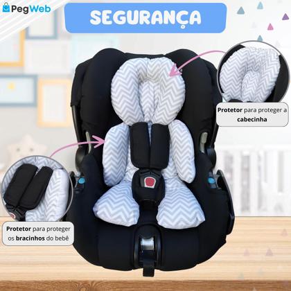 Imagem de Redutor Bebê Conforto Almofada Carrinho Pescoço Ninho Moisés Cadeirinha Colchonete Universal PEGWEB