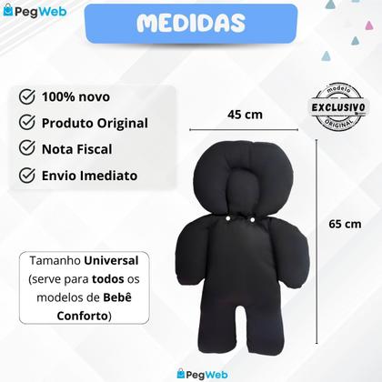 Imagem de Redutor Bebê Conforto Almofada Carrinho Pescoço Ninho Moisés Cadeirinha Colchonete Universal PEGWEB