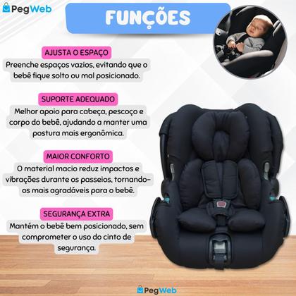 Imagem de Redutor Bebê Conforto Almofada Carrinho Pescoço Ninho Moisés Cadeirinha Colchonete Universal PEGWEB