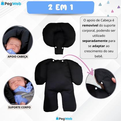 Imagem de Redutor Bebê Conforto Almofada Carrinho Pescoço Ninho Moisés Cadeirinha Colchonete Universal PEGWEB