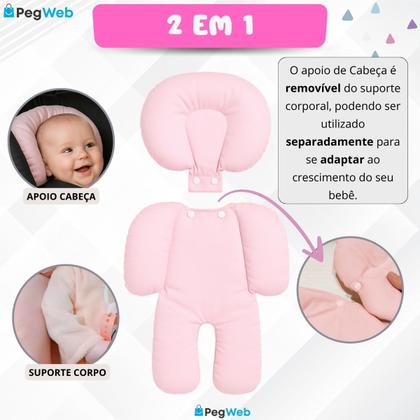Imagem de Redutor Bebê Conforto Almofada Carrinho Pescoço Ninho Moisés Cadeirinha Colchonete Universal PEGWEB