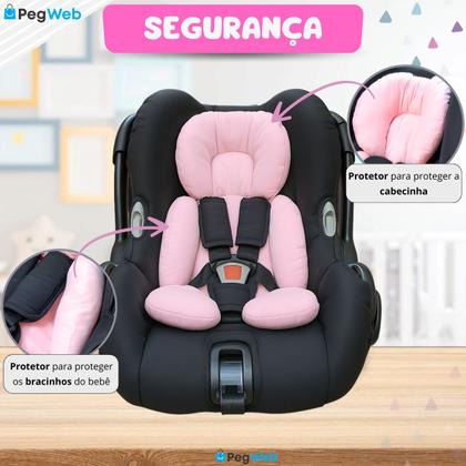 Imagem de Redutor Bebê Conforto Almofada Carrinho Pescoço Ninho Moisés Cadeirinha Colchonete Universal PEGWEB