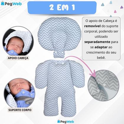 Imagem de Redutor Carrinho Bebê Conforto Almofada Protetor Ninho Moisés Cadeirinha Colchonete Universal