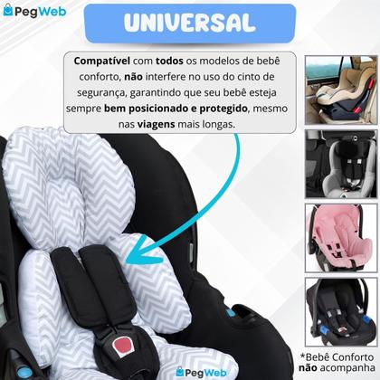 Imagem de Redutor Carrinho Bebê Conforto Almofada Protetor Ninho Moisés Cadeirinha Colchonete Universal