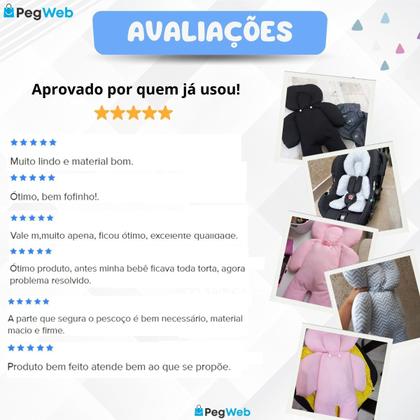 Imagem de Redutor Carrinho Bebê Conforto Almofada Protetor Ninho Moisés Cadeirinha Colchonete Universal