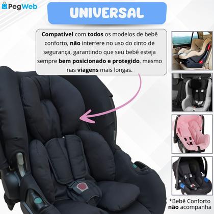 Imagem de Redutor Carrinho Bebê Conforto Almofada Protetor Ninho Moisés Cadeirinha Colchonete Universal