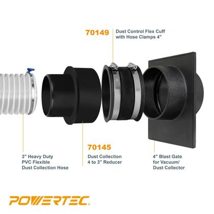 Imagem de Redutor de controle de poeira POWERTEC 70475 4 polegadas a 3 polegadas