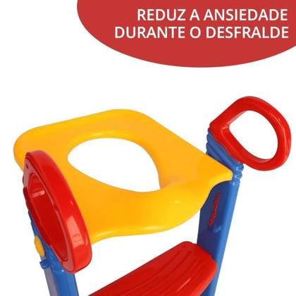 Imagem de Redutor Infantil De Privada Com Escada Dobrável