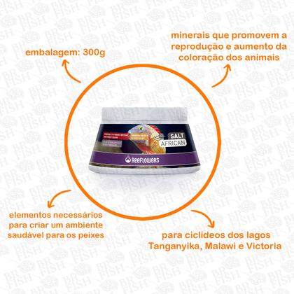 Imagem de ReeFlowers Salt African Ciclídeos Africanos Sal Mineral 300g
