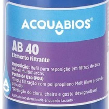 Imagem de Refil AB 40 rosca cônica 1005-0005 Acquabios sistema de purificação em três etapas para reposição