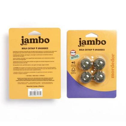 Imagem de Refil Bolinha Catnip Para Reposição Brinquedo Gato Abacate e Outros 4 unidades Jambo Pet