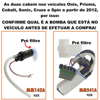 Imagem de Refil Bomba Combustivel Flex Cobalt Onix Prisma Sonic Spin