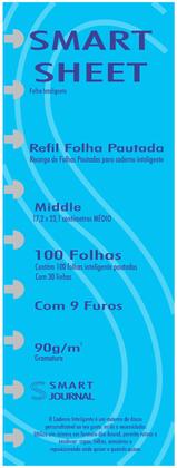 Imagem de Refil Caderno Inteligente 90g 100 Folhas Pautado Medio M