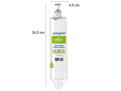 Imagem de Refil Compatível Com Filtro Purificador de Água Consul Acqua CS Com Tripla Filtração Acquabios