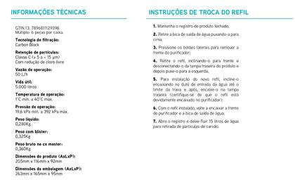 Imagem de Refil Compatível Purificador Filtro Gioviale Lorenzetti