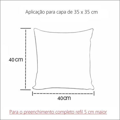 Imagem de Refil De Almofada 40x40 Tres Unidades Silicone p/ capa de 35