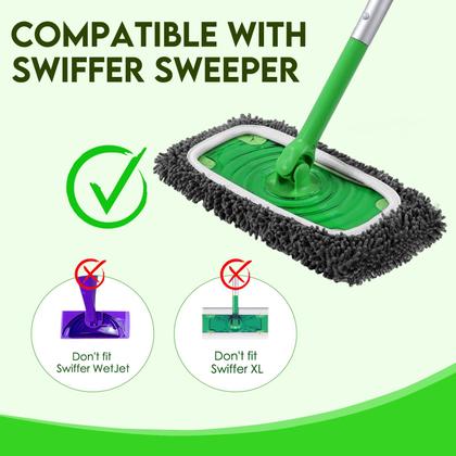 Imagem de Refil de almofadas úmidas reutilizáveis para Swiffer Sweeper Mop Yicotira
