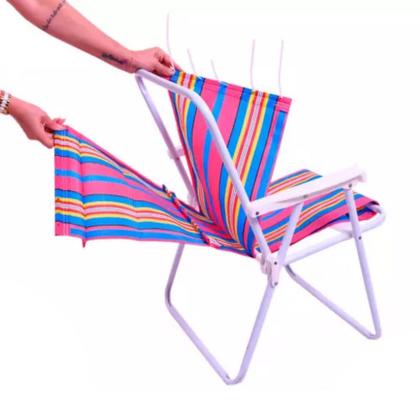 Imagem de Refil de Cadeiras de Praia Alta Estampada Capa com Várias Cores