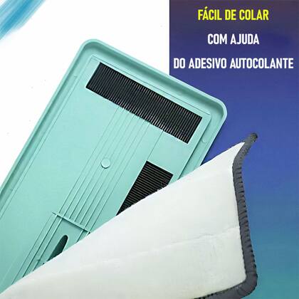 Imagem de Refil de Microfibra para Mop Flat giratório  Kit 4 Unidades 32cm Não Arranha o Piso Alta Absorção